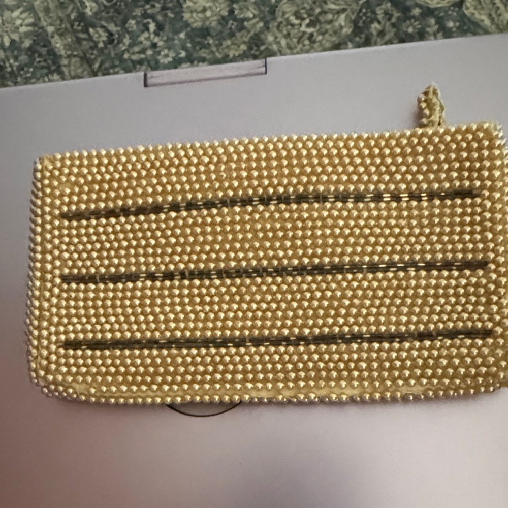 Gold Beaded Evening Clutch - Women Bags